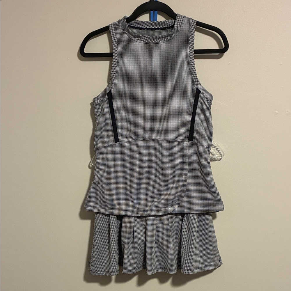 Tail Women's Blue and White Checkered Skort Tennis set